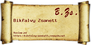 Bikfalvy Zsanett névjegykártya